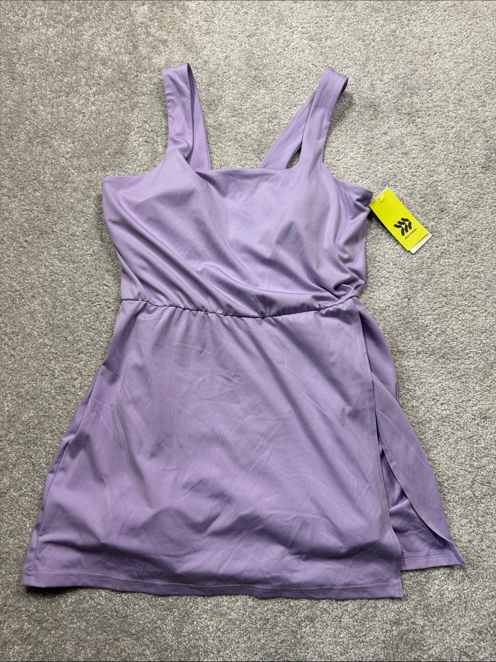 TARGET ALL IN MOTION WOMEN'S KNIT SLIT POWER SOFT ACTIVE DRESS SIZE L PURPLE